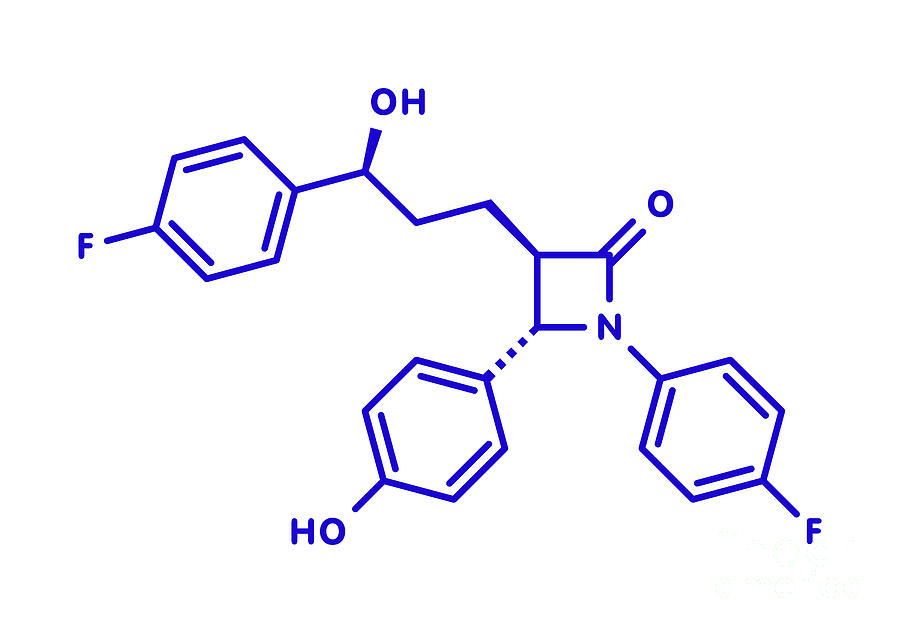 Ezetimibe Cholesterol-lowering Drug Photograph By Molekuul Science 