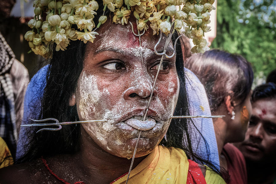Portrait Photograph - Face Of Devotees #3 by Kuntal Biswas