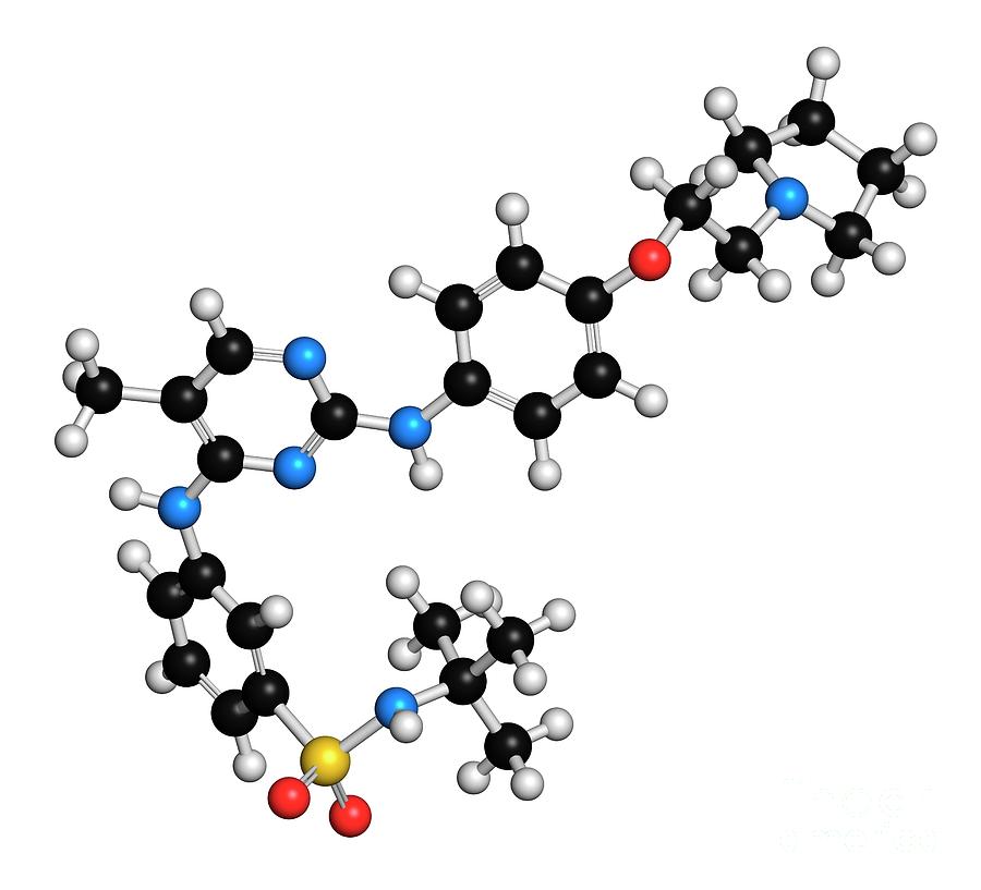 Fedratinib Cancer Drug Molecule #3 Photograph by Molekuul/science Photo Library