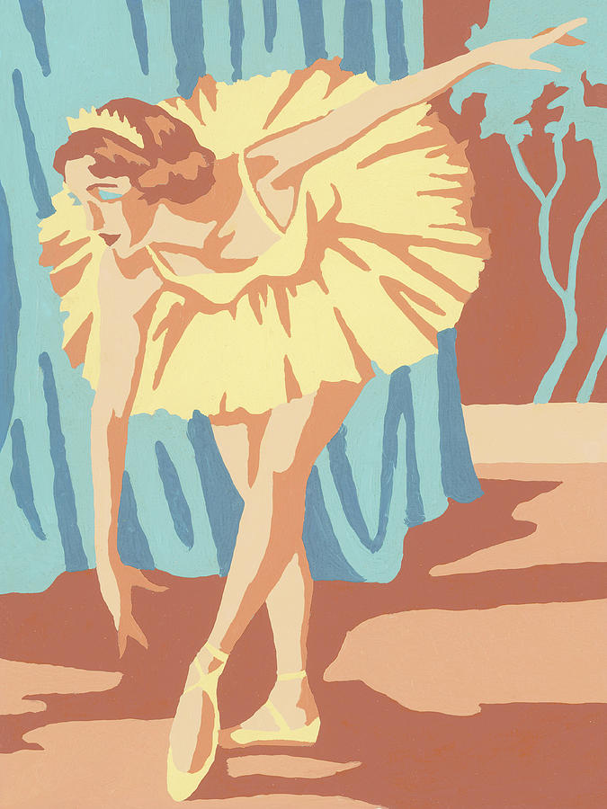Vintage Drawing - Female ballet dancer #3 by CSA Images