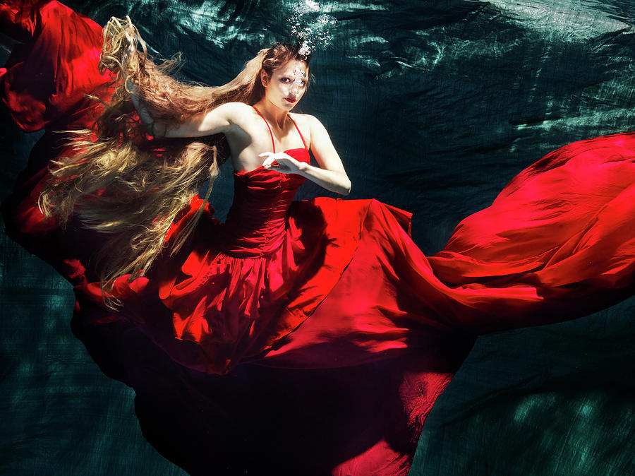 Fantasy Photograph - Female Dancer Performing Under Water #3 by Henrik Sorensen