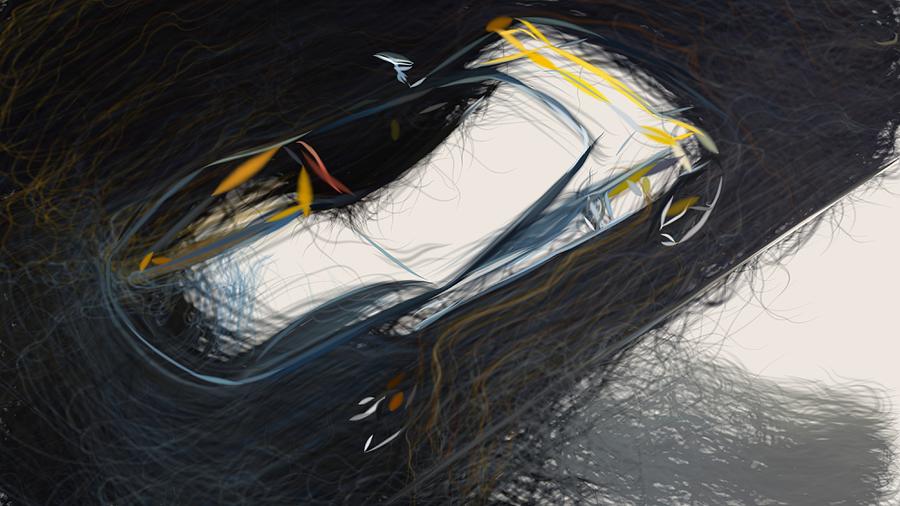 Ferrari Monza SP1 Drawing #4 Digital Art by CarsToon Concept