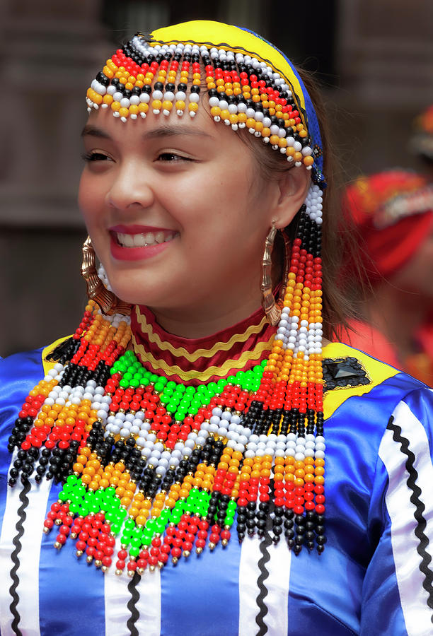 Filipino Day Parade NYC 2019 Female Dancer  #3 Photograph by Robert Ullmann