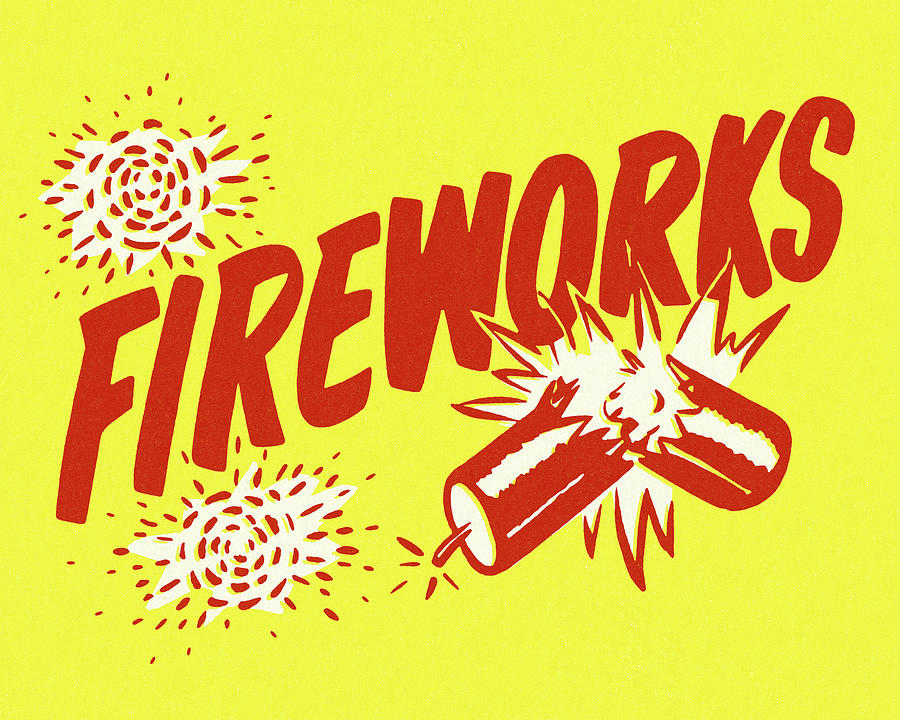 Fourth Of July Drawing - Fireworks #3 by CSA Images