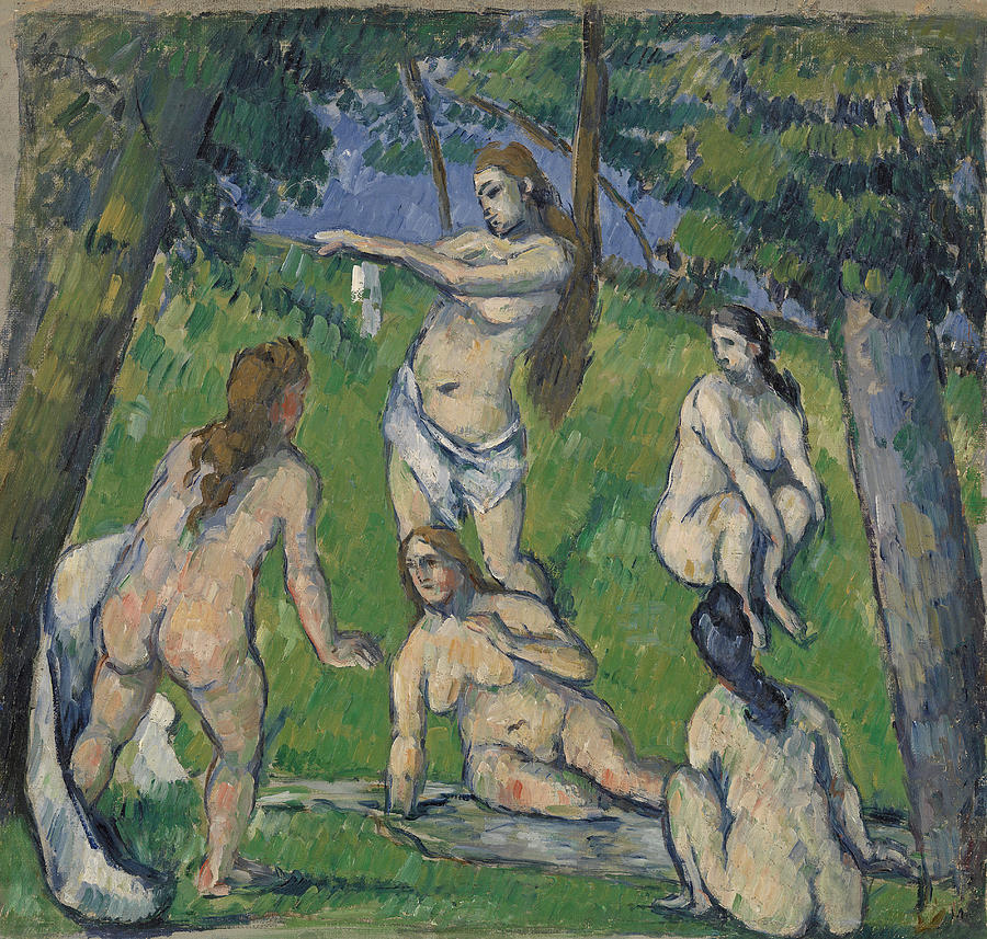 Five Bathers #4 Painting by Paul Cezanne