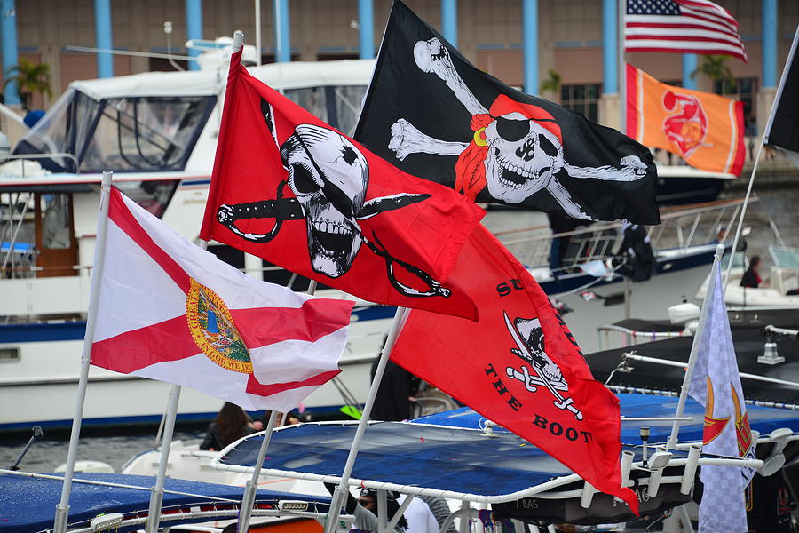 Flags of Gasparilla #3 Photograph by David Lee Thompson