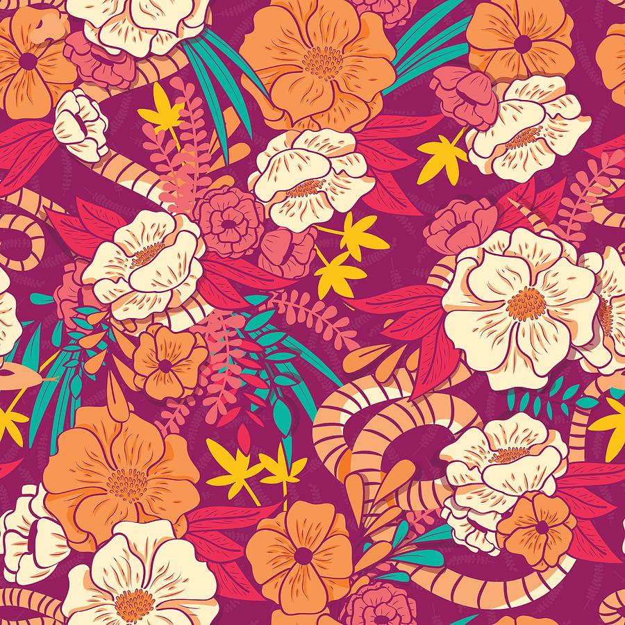 tele floral pattern