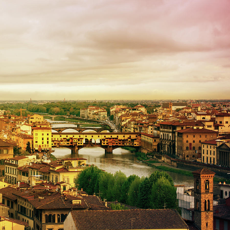 Florence, Ponte Vecchio #3 Photograph by Deimagine