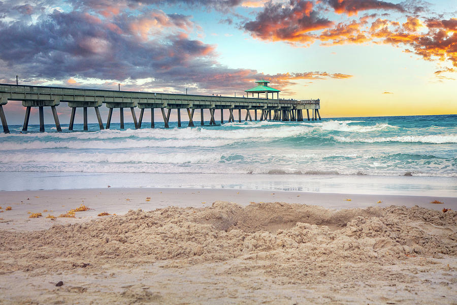 Florida, South Florida, Pompano Beach Pier Digital Art by Lumiere ...