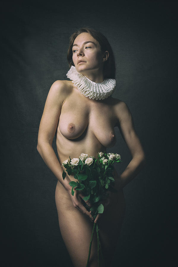 Fine Art Nude Photograph - Flowers #3 by Christian Kurz