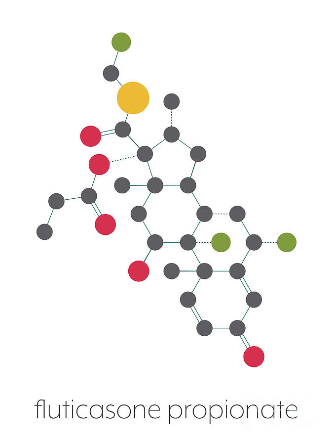 Fluticasone Propionate Corticosteroid Drug Molecule Photograph By Molekuulscience Photo Library 7878