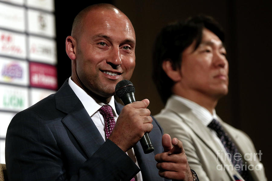 Former Yankees Jeter And Matsui Hold Photograph by Chris Mcgrath Former Yankees Jeter And Matsui Hold Photograph by Chris Mcgrath