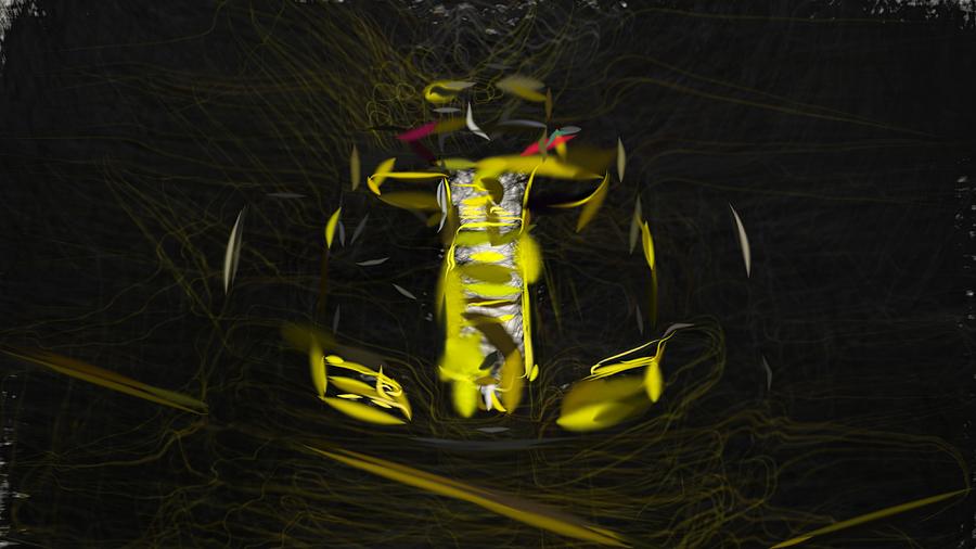 Formula1 Renault RS18 Drawing #4 Digital Art by CarsToon Concept