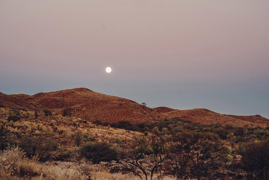 Full Moon Rising Over The Pilbara In Western Australia, Australia, Oceania; #3 Photograph by Christian Frumolt