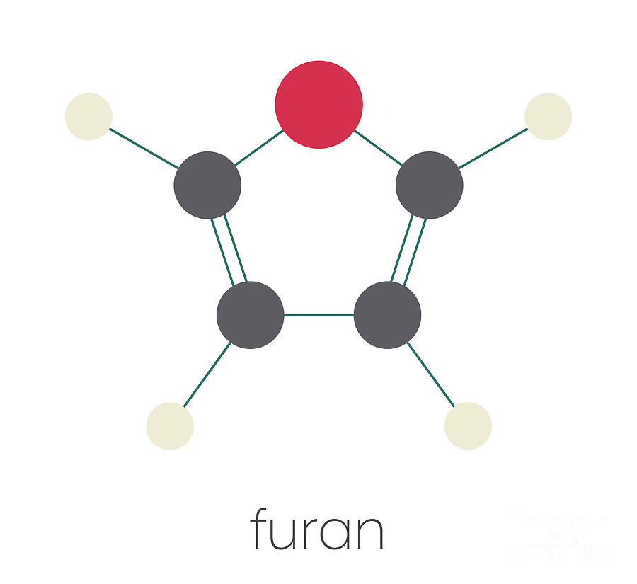 Furan Heterocyclic Aromatic Molecule Photograph by Molekuul/science ...