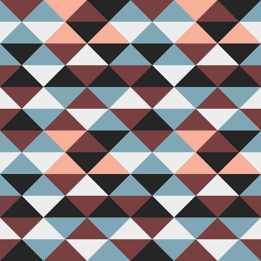 Abstract Digital Art - Geometric Print Pattern #3 by Mike Taylor