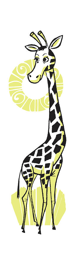 Jungle Drawing - Giraffe #3 by CSA Images