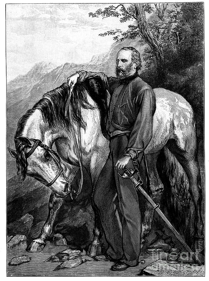 Giuseppe Garibaldi, Italian Patriot #3 Drawing by Print Collector