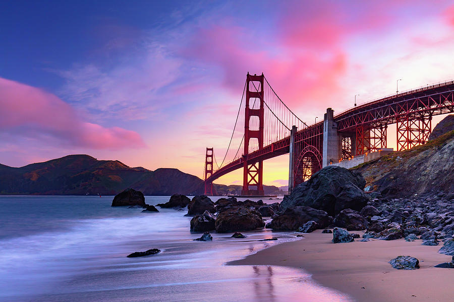 Golden Gate Bridge, San Francisco #3 Digital Art by Maurizio Rellini