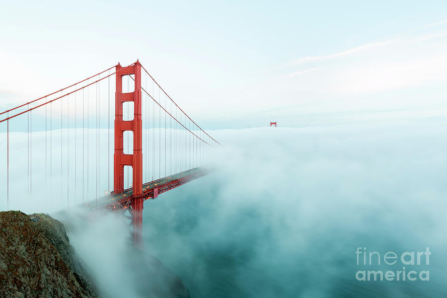 Golden Gate Bridge With Low Fog, San #3 Photograph by Spondylolithesis