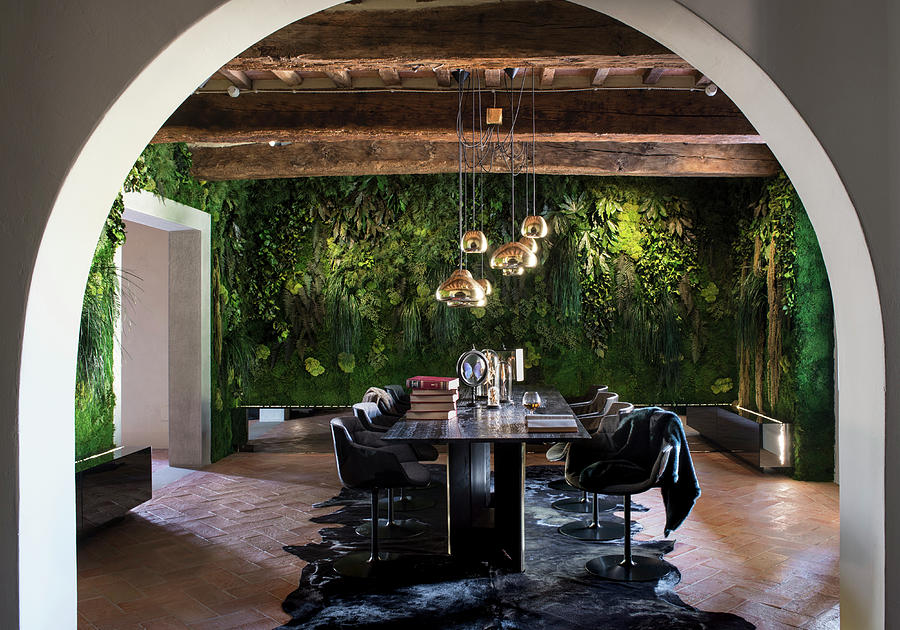 Green Walls In Luxurious Dining Room #3 Photograph by Francesca Pagliai