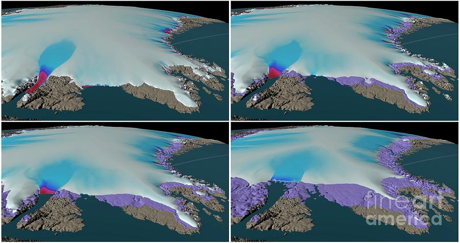 Greenland Glacier Ice Melt Models #3 Photograph by Animate4.com/science Photo Library