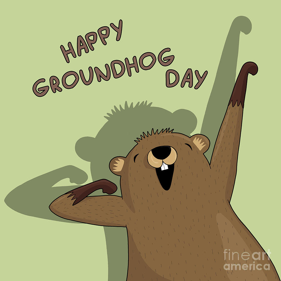 Groundhog Day Digital Art - Groundhog day #3 by Valentina Hramov