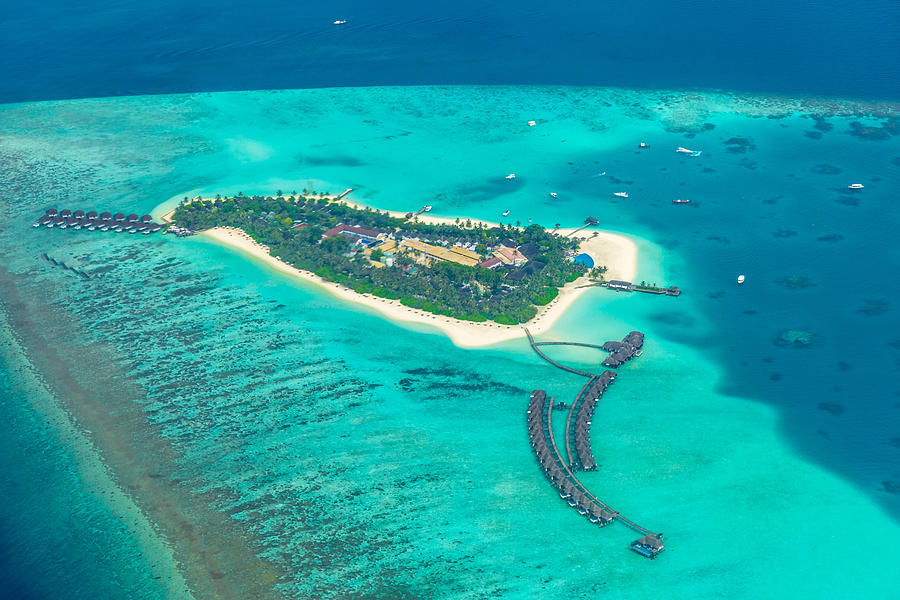 Group Of Atolls And Islands In Maldives Photograph by Levente Bodo ...