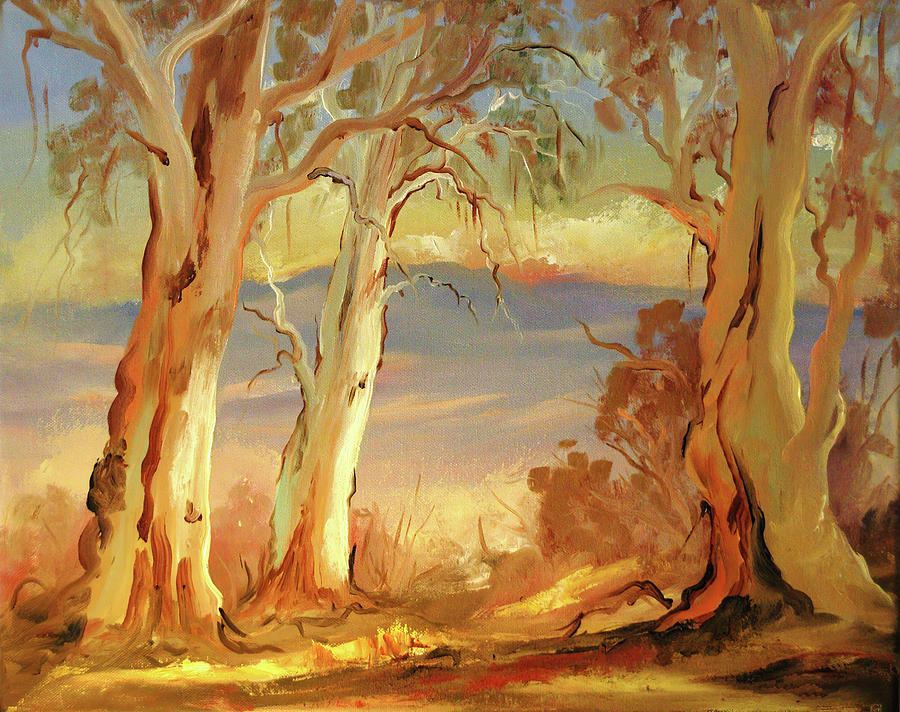 Gum Trees #3 Painting by Glen Johnson