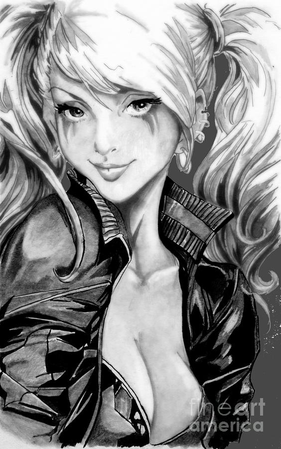 Harley Quinn #3 Drawing by Bill Richards