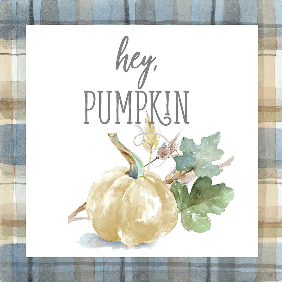 Thanksgiving Mixed Media - Harvest Inspiration With Plaid Border I #3 by Lanie Loreth