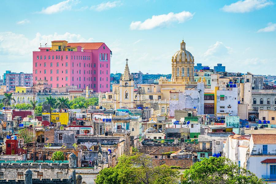 Havana, Cuba Old Town Skyline Photograph by Sean Pavone - Fine Art America