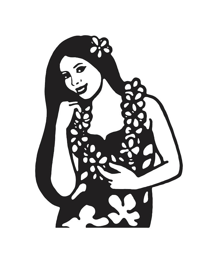 Hawaiian Woman Drawing by CSA Images - Fine Art America