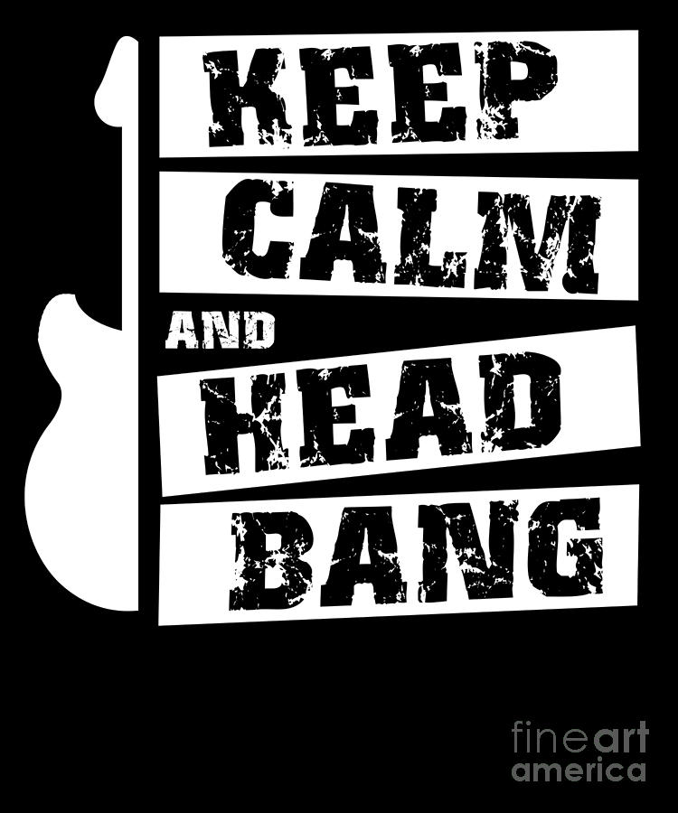 Headbang Rocker Metal Guitar Guitarist Music Gift Coffee Mug by  TeeQueen2603 - Fine Art America