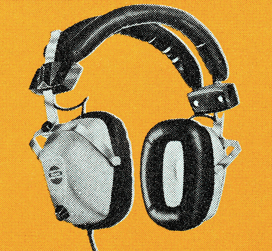 Device Drawing - Headphones #3 by CSA Images