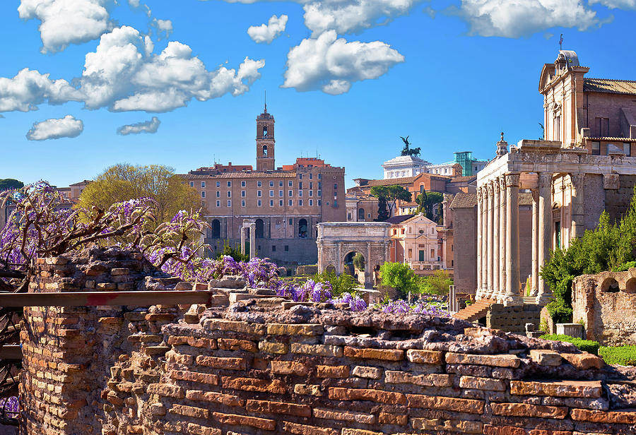 Historic Roman Forum in Rome scenic springtime view Photograph by Brch ...