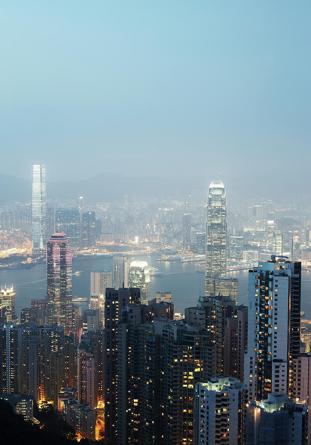 Hong Kong Skyline And Victoria Harbour 3 Photograph by Gary Yeowell Hong Kong Skyline And Victoria Harbour 3 Photograph by Gary Yeowell