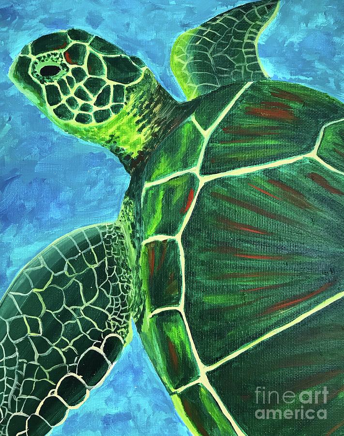 BABY SEA TURTLE HONU BEACH SAND Nautical Canvas Sign Home Marine Life Decor NEW