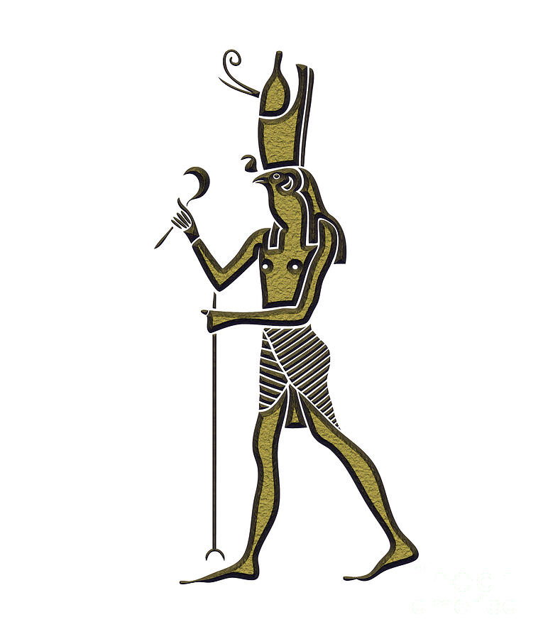 Horus - God of Ancient Egypt #3 Mixed Media by Michal Boubin