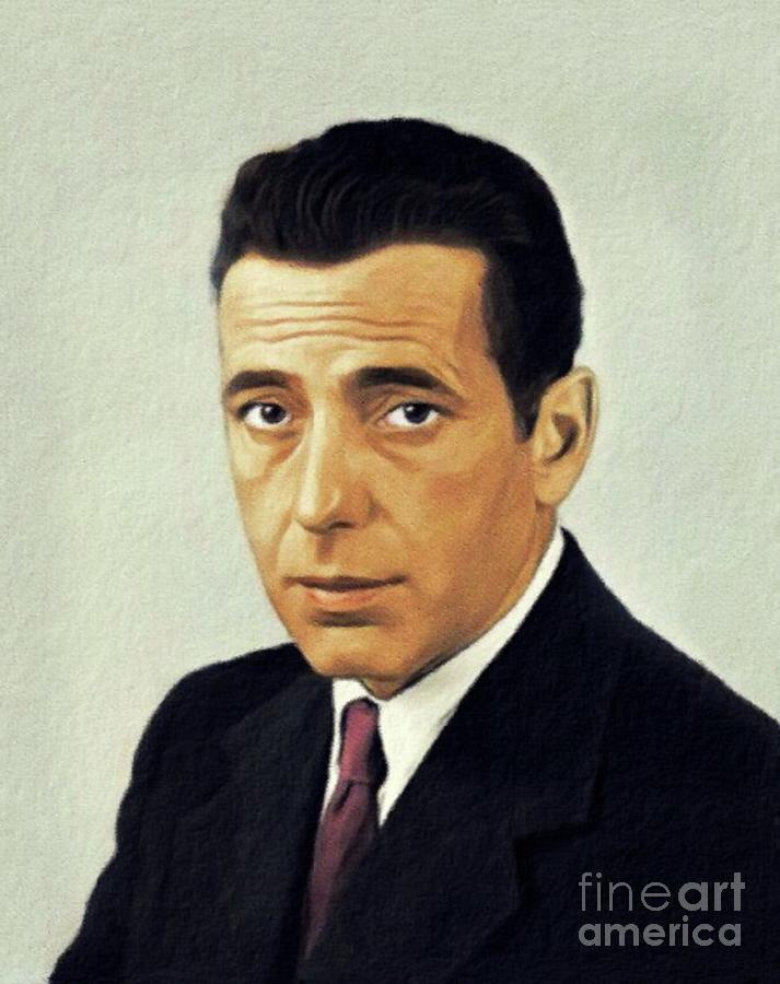 Vintage Painting - Humphrey Bogart, Vintage Actor #3 by Esoterica Art Agency