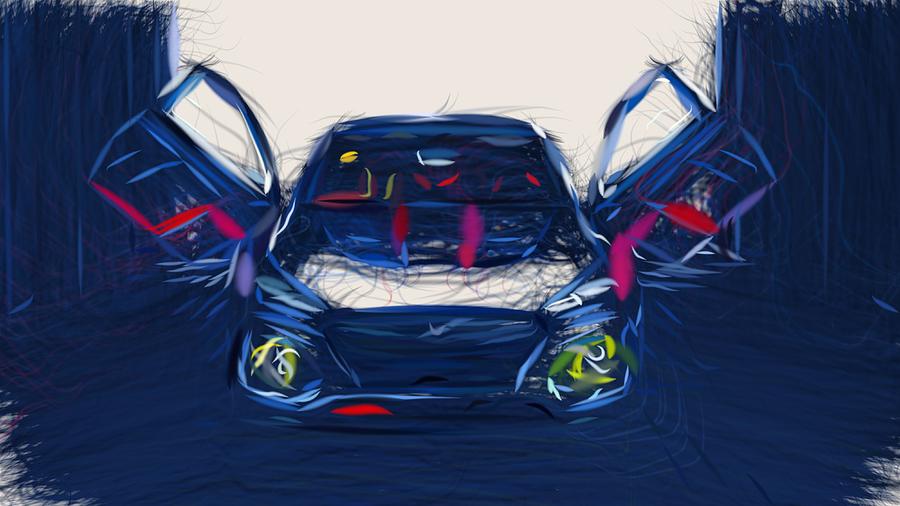 Hyundai RN30 Draw #4 Digital Art by CarsToon Concept