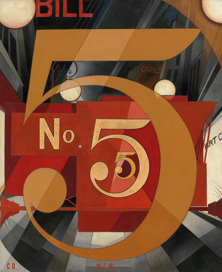 I Saw the Figure 5 in Gold. #3 Painting by Charles Demuth