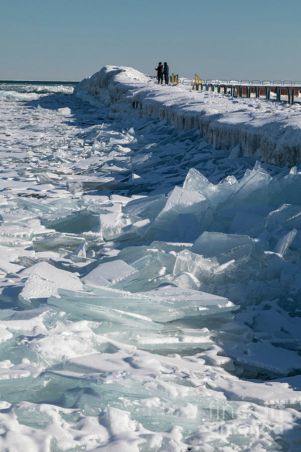 Ice On Lake Huron Photograph by Jim West/science Photo Library Fine