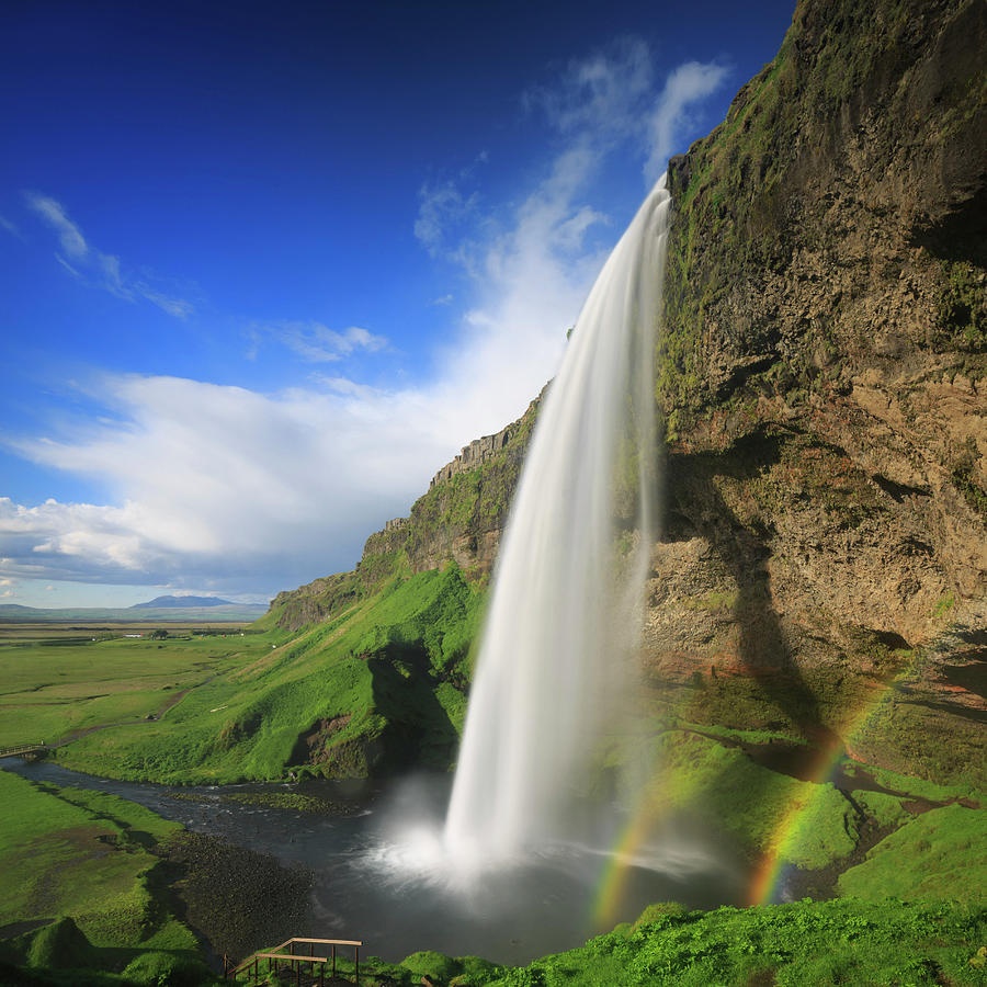 Iceland, Seljalandsfoss Waterfall #3 Digital Art by Maurizio Rellini