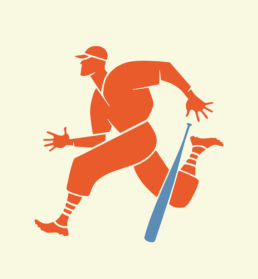 Baseball Player Hitting Drawing by CSA Images - Fine Art America