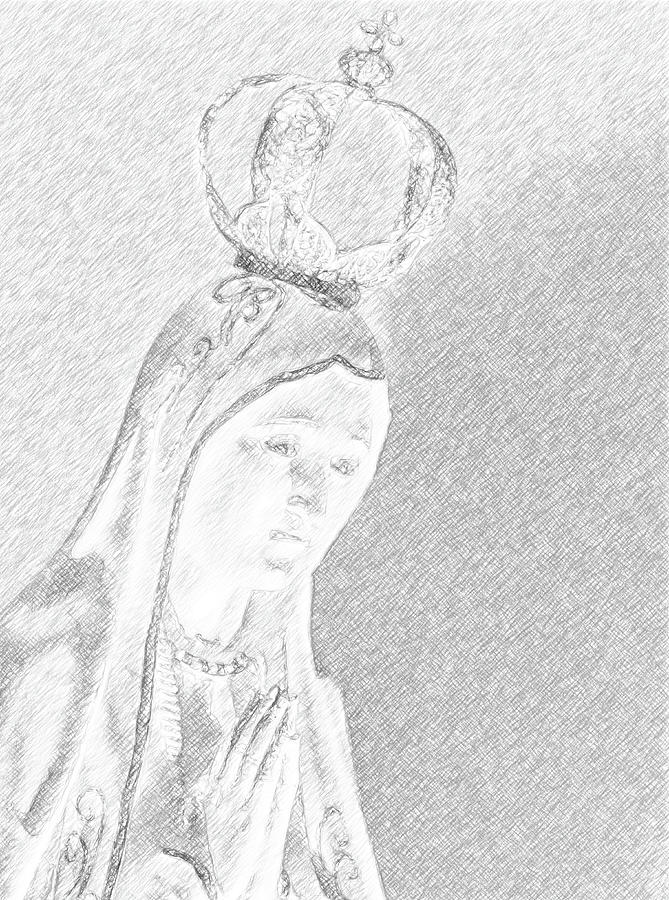 illustration of the Blessed Virgin Mary #3 Photograph by Vivida Photo PC
