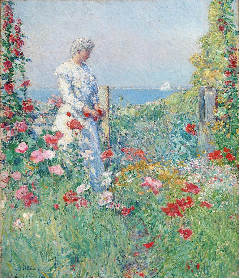 Nature Painting - In The Garden by Childe Hassam