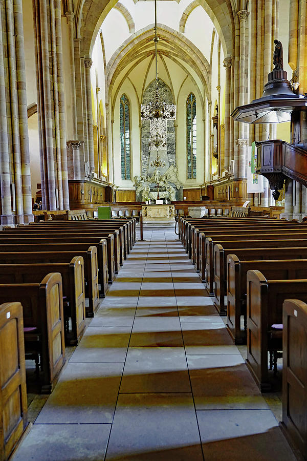 Interior View Of St. Thomas Church In Strasbourg France #4 Photograph by Rick Rosenshein
