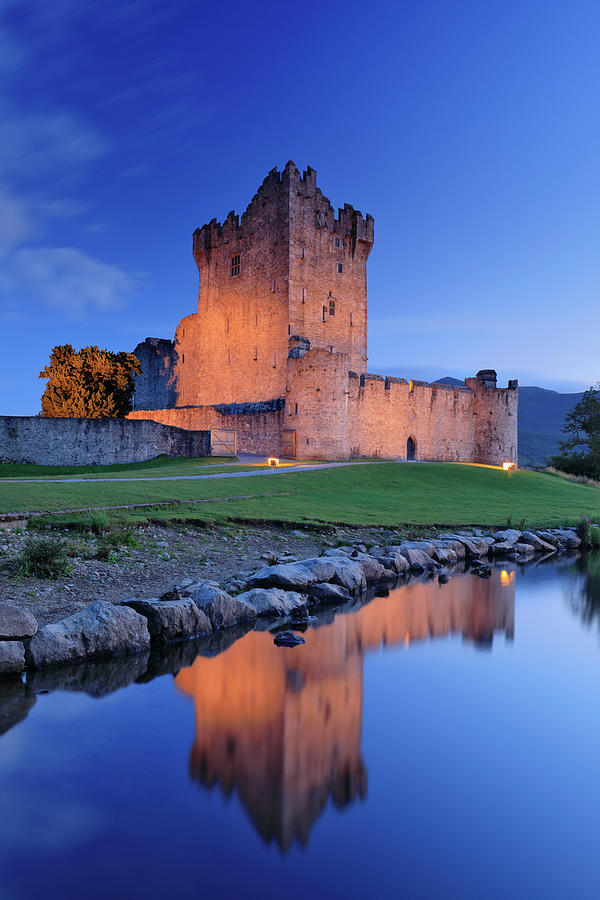 Ireland, Kerry, Killarney, Ring Of Kerry, Late Afternoon View Of The 15th Century Ross Castle Along The Shores Of Lough (lake) Leane, One Of The Highlights Of The Lakes Of Killarney National Park #3 Digital Art by Riccardo Spila