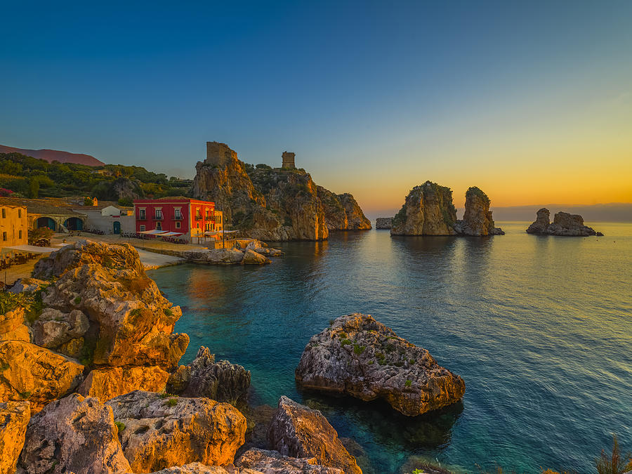 Italy, Sicily, Mediterranean Sea, Tyrrhenian Sea, Riserva Naturale ...